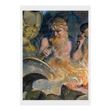 William Heath Robinson - Vulcan working Achilles' armor: Poster (11.7