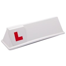 Lettercraft SOM 8 White - Magnetic Driving School Instructor Learner Roof Sign
