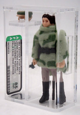 STAR WARS 1984 LEIA COMBAT PONCHO KENNER AFA 85 NM  LOOSE PALE FACE PINK HANDS