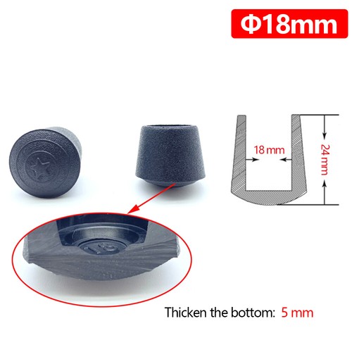 Dia 10mm-35mm Round Rubber Chair Table Feet Cap Furniture Tube Leg Tip Cover Pad - Picture 13 of 19