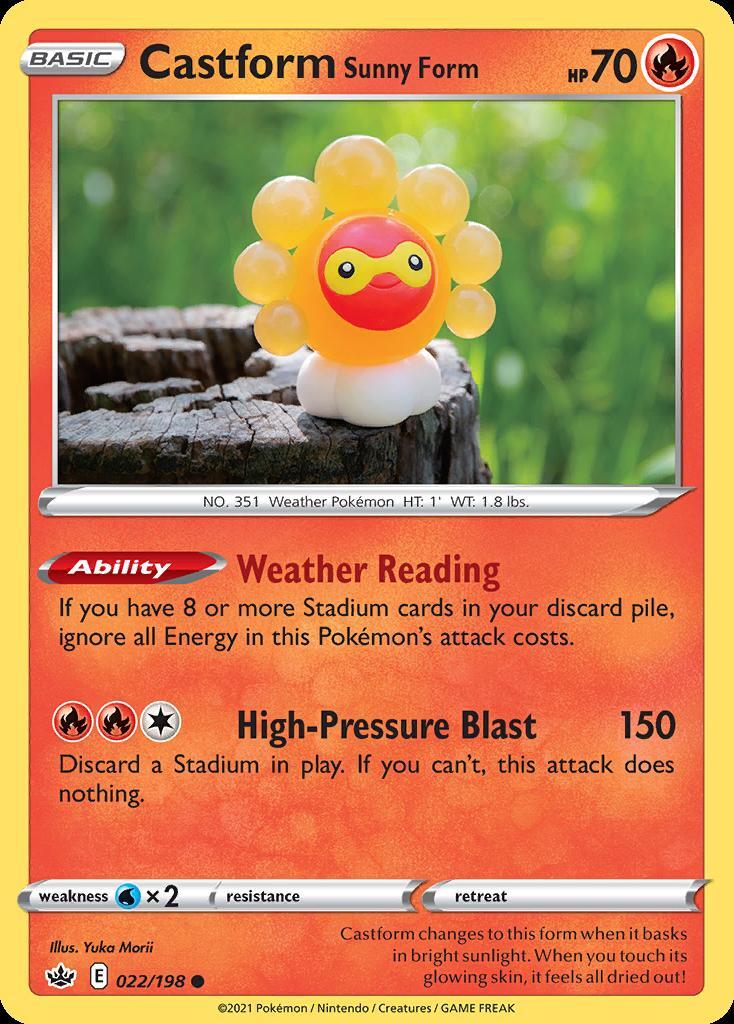 Pokemon Castform Sunny Form (22/233) Chilling Reign LP