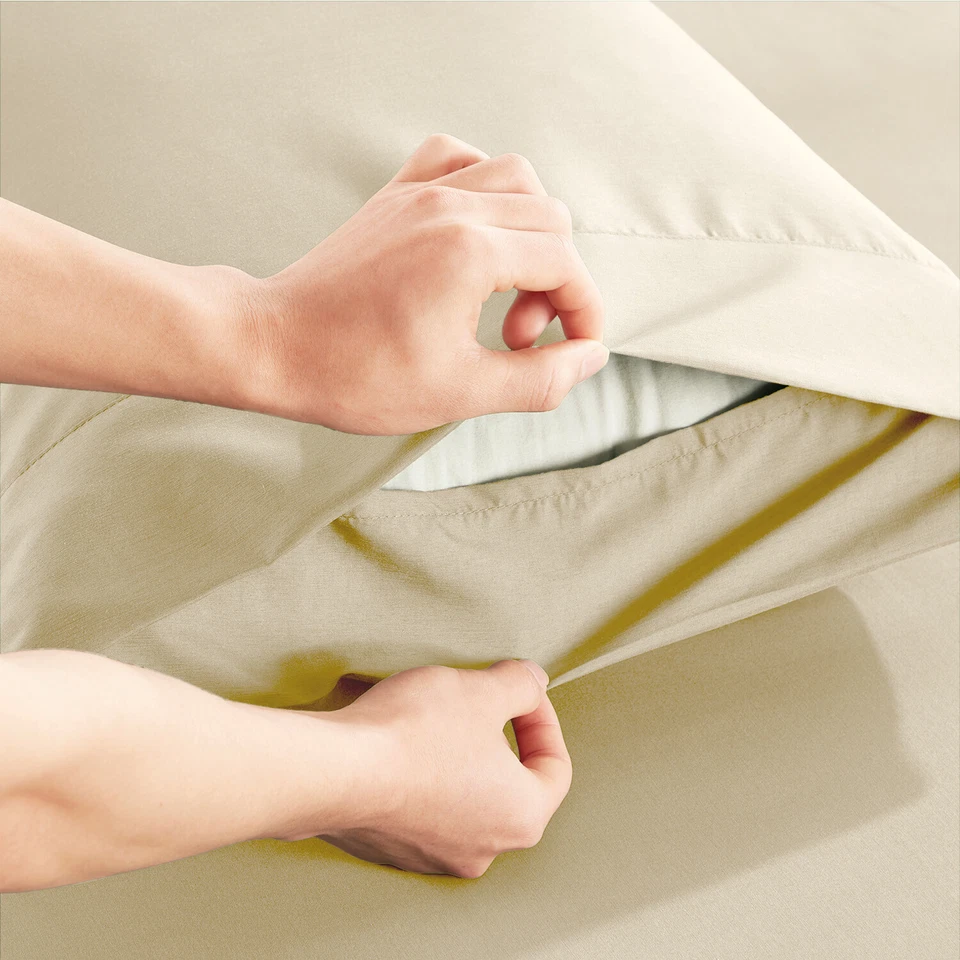 4 Pc Bamboo Deep Pocket Fitted Sheet Set, Lightweight & Breathable Bed Sheet Set - Image 4 of 4