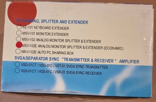 MSV-102E Splitter & Extender VGA 1-en-2-out - Distributeur vidéo rétro rare ! - Photo 2/4