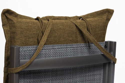 Hochlehner Stuhlauflage mit abnehmbarem Kopfpolster Stuhlkissen Polsterauflage - Bild 10 von 23