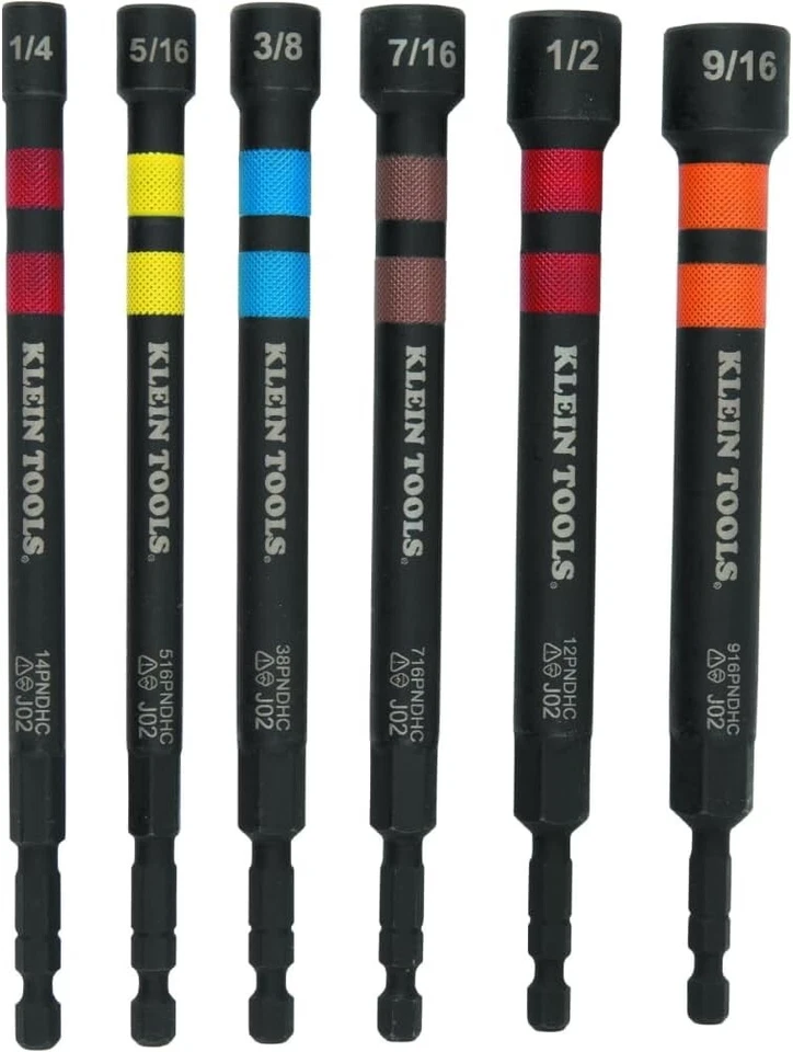 Комплект отверток Klein Tools 32950 с трещоткой полые гайки, магнитные, 6 размеров SAE, ручка - Изображение 3 из 4