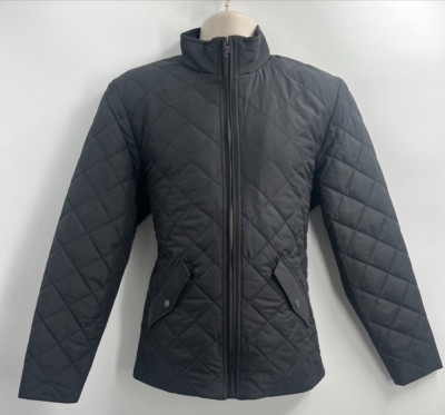 Brooks Brothers Men's Full Zip Deep Black Quilted Jacket Size Small