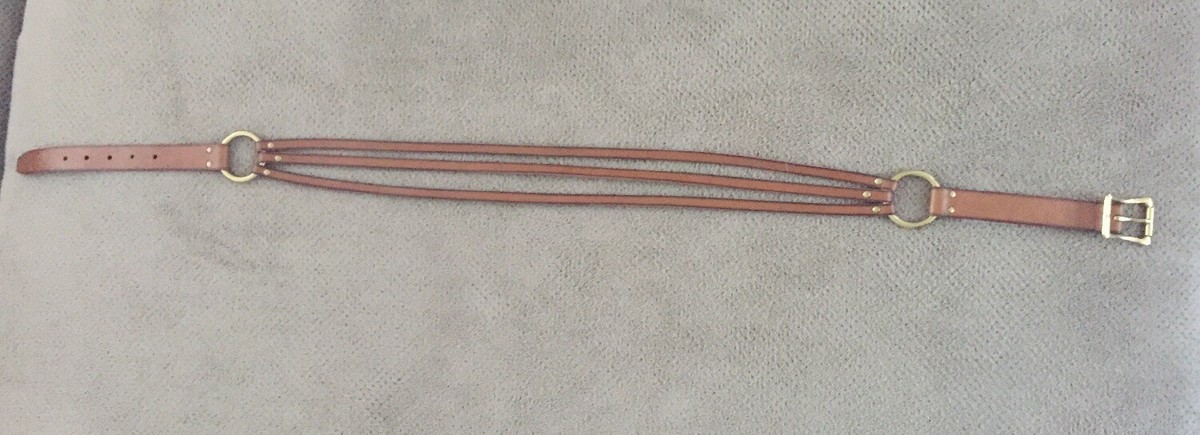 Frye Tan and Brown Leather Fringe Ring Belt Light Bronze 25mm Belt | The Frye Company main image 3