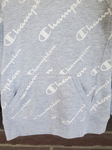 Champion Sweatshirt Hoodie girls size small grey logo - Picture 3 of 6