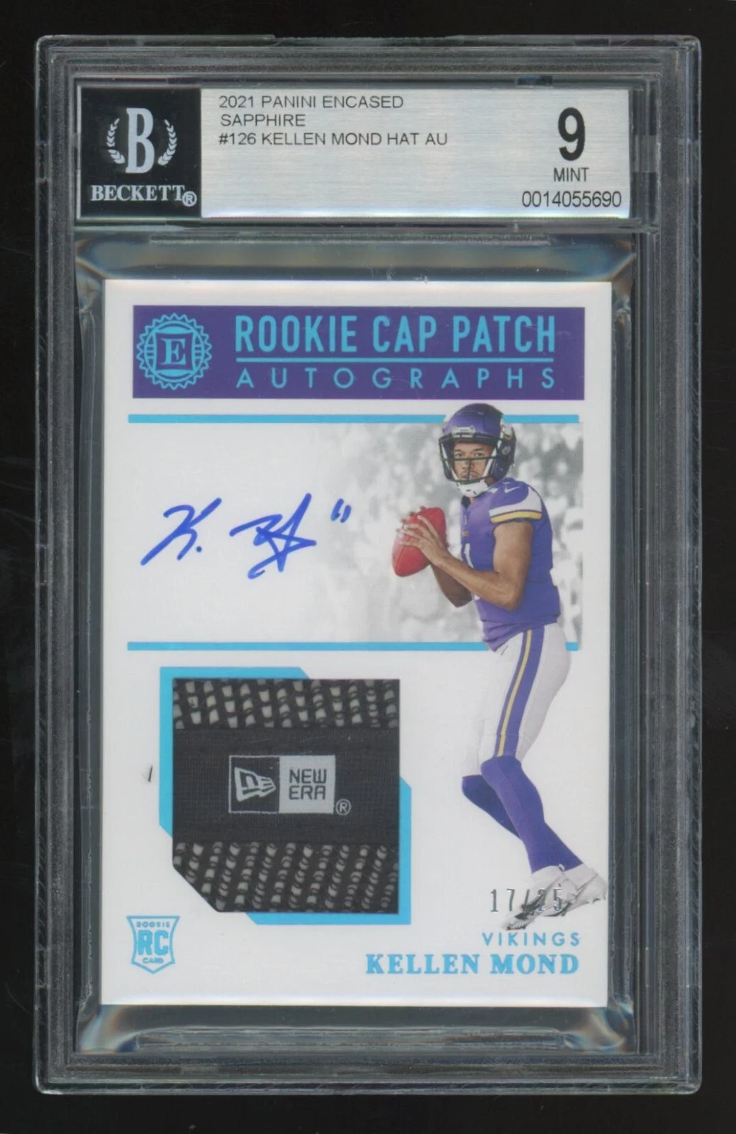 Kellen Mond Panini Encased #106 Sapphire