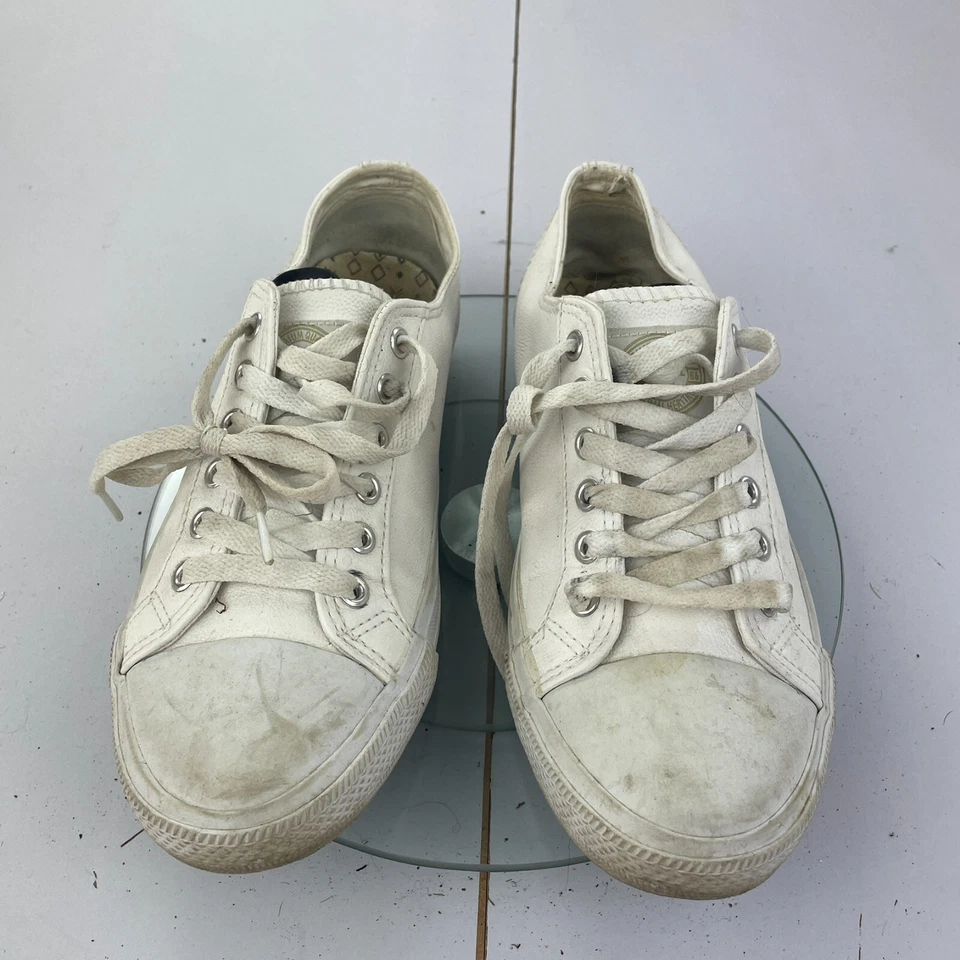 SOULCAL&CO Trainers 7 White Shoes Womens Lace Up Faux Leather Plimsole - Image 2 of 4