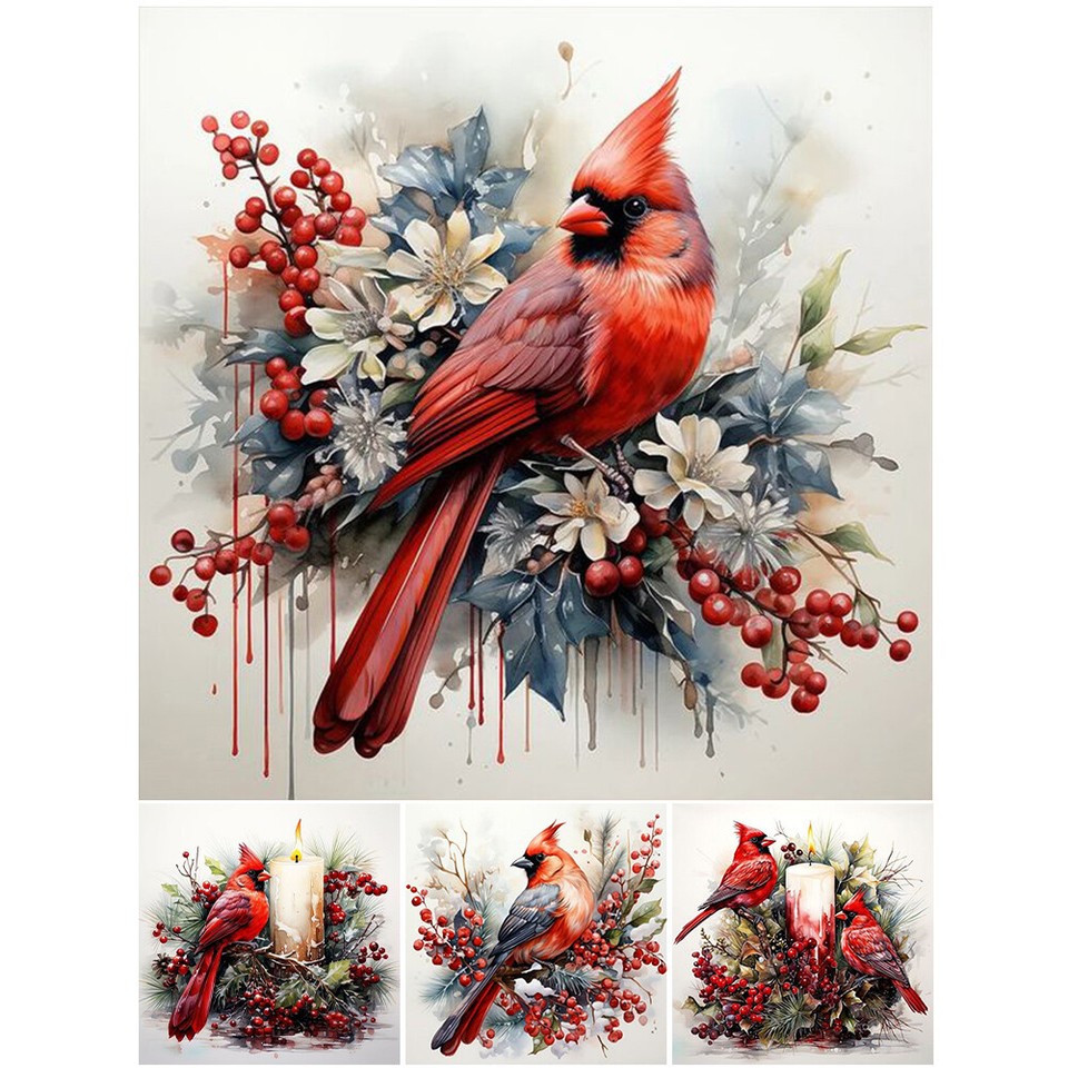 5D DIY Full Square Drill Diamond Painting Cardinal Kit Home Decor Art