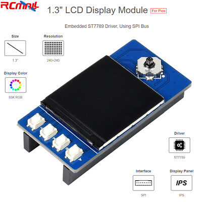 1.3 inch LCD Display Scrren Module ST7789 65K 240x240 SPI for Raspberry Pi Pico