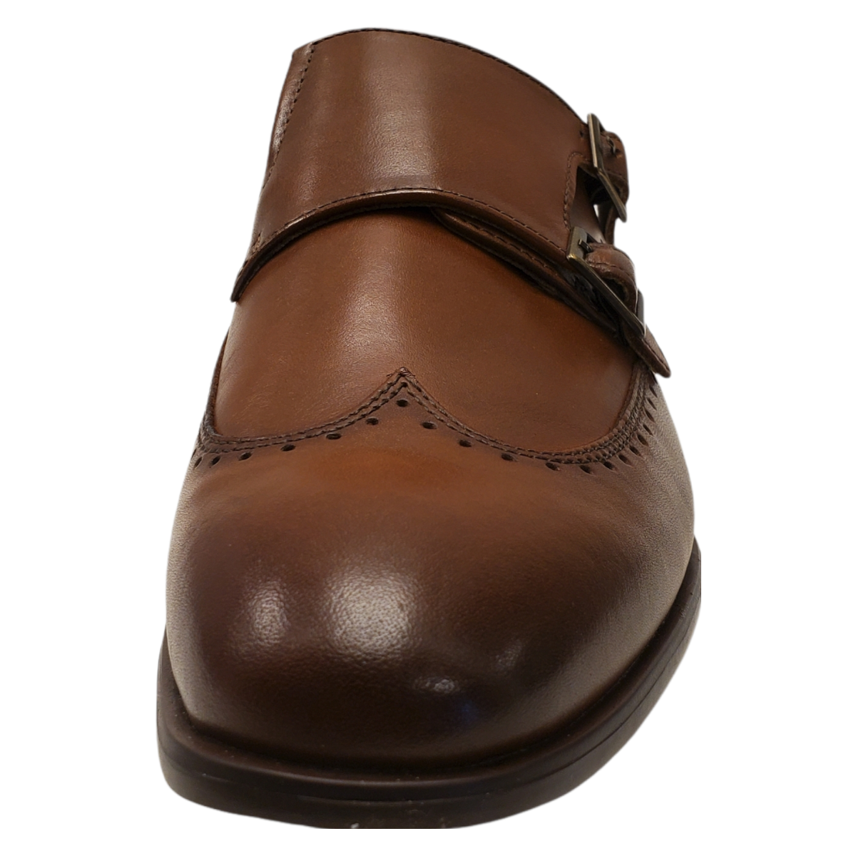 Alfani Mens Eli Wingtip Monk Strap Loafers Leather Tan 8M  display picture 1