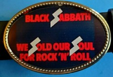 BLACK SABBATH "WE SOLD OUR SOUL to ROCK & ROLL" Rock Epoxy MUSIC BELT BUCKLE