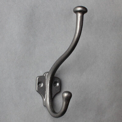 1 x CAST IRON COAT HOOK VICTORIAN OLD ANTIQUE VINTAGE OLD WALL DOOR hook CH06