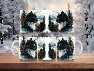 Tuxedo Cat themed 15 oz coffee mug, CHOICE, custom, kitty, gifts, FREE shipping