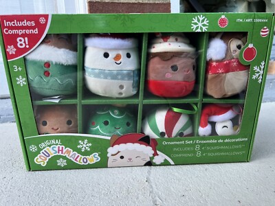 SQUISHMALLOWS CHRISTMAS 4” ORNAMENTS PACK HOLIDAY COLLECTION 2023  KELLYTOY ✅✅