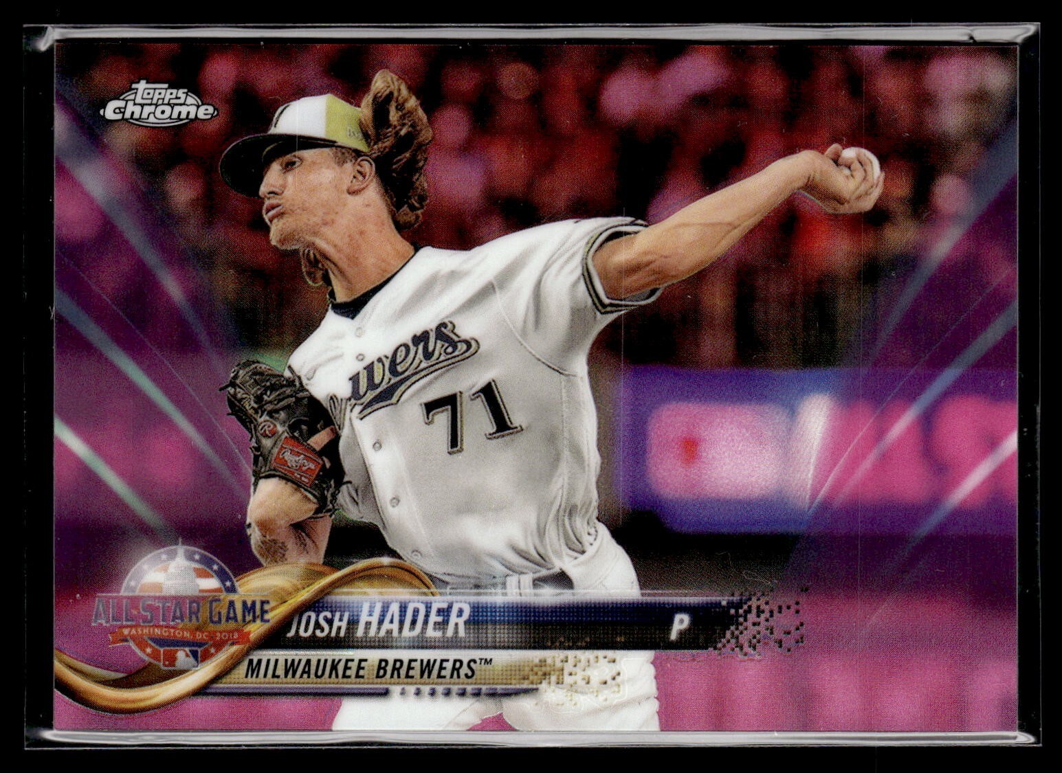 2018 Topps Chrome Update - All-Star Josh Hader #HMT79 Pink Refractor