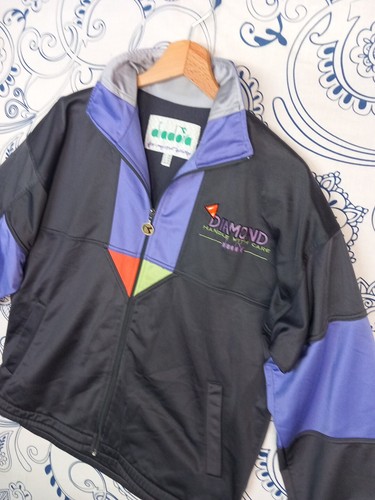 DIADORA DIAMOND VINTAGE 90S TRACKSUIT JACKET GIACCA GINNICA JOGGING GYM GABBER - Bild 11 von 19