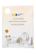California Design Den Naturally Comfortale Life 100 Cotton KING Fitted Sheet