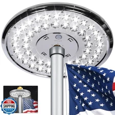 Aurolit Flagpole Light Solar Powered, Auro 4 Silver Flag Pole Light 48 Large 