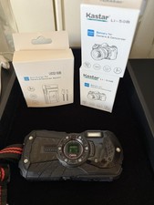 PENTAX Optio WG-II Digital Camera BLACK. 3 Batteries 1 Battery Charger 3901