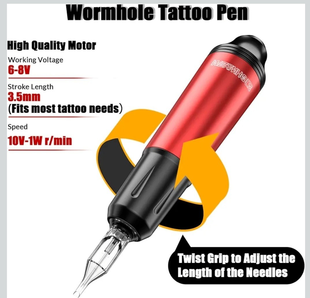 NEW Wormhole Tattoo Machine Kit TK108 & Munbyn Tattoo Stencil Printer ITP06