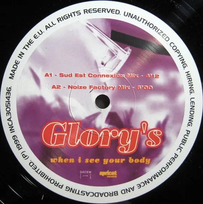 Glorys When I See Your Body Vinyl Single 12inch NEAR MINT Apricot