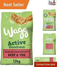 Active Goodness Beef & Veg Dog Food 12kg - Complete Nutrition for Working Breeds 2.08 per kilo