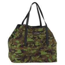 Borsa tote jimmy cho tela verde argento originale bs32124