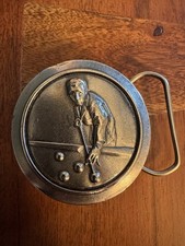 Vintage 1977 Great American Belt Buckle  Billiards/Pool  Theme Belt Buckle