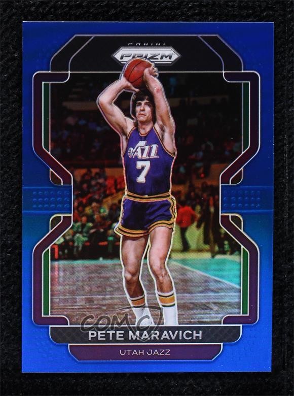 2021-22 Panini Prizm Blue Prizm 91/199 Pete Maravich #261 HOF hs9