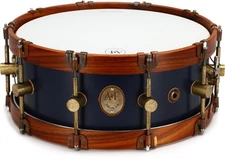 A&F Drum Company Maple Club Snare Drum - 5.5 x 14-inch - Chandler Blue with Wood
