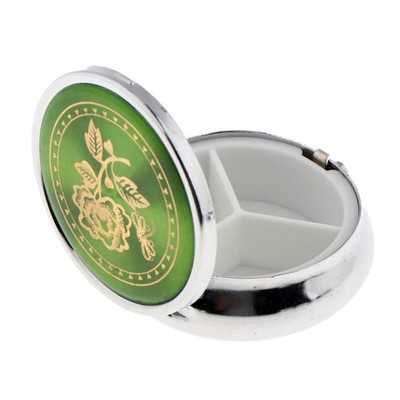 1 Tag Mini Metall Pillendose Medizin Organizer Container Case