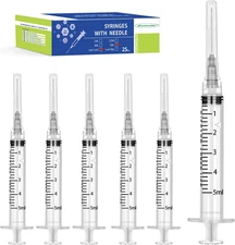 25Pack 5Ml Syringes Individual Package Suitable for Industrial, Scientific