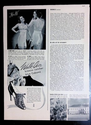 Print Ad Vintage 1939 H & W  French Nude Girdles Fifth Ave NYC