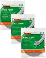 Vinyl Foam Tape - Closed Cell - Moderate Compression, 1/4" W, 1/8" Thick, 17' L,