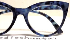 Betsey Johnson Large Cat Eye Readers 1.5 Women Reading Glasses 1.50 Blue