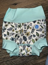 Splash About Baby Swim Diaper Large 6-12 Months Light Blue Floral Print UPF50 