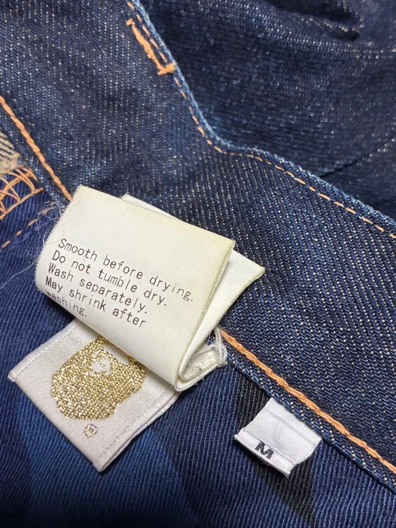 A Bathing Ape Straight Denim Pants Jeans Blue M Waist 84cm BA0226208 thumbnail 4