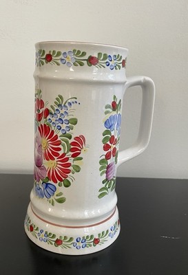 Chodska Keramika Large Mug ,Chech Republic Hand-painted. Vintage
