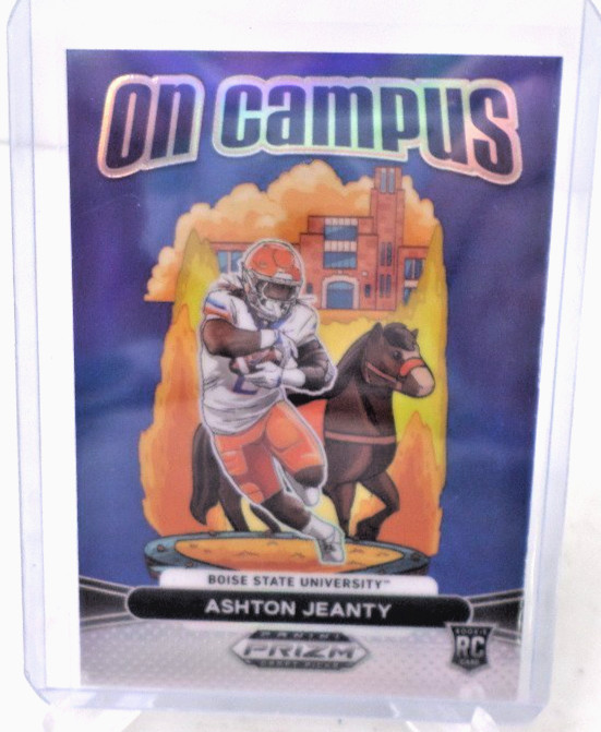 Ashton Jeanty #4 Football Cards 2025 Panini Prizm Draft Picks On Campus trading card — raw and PSA graded price guide