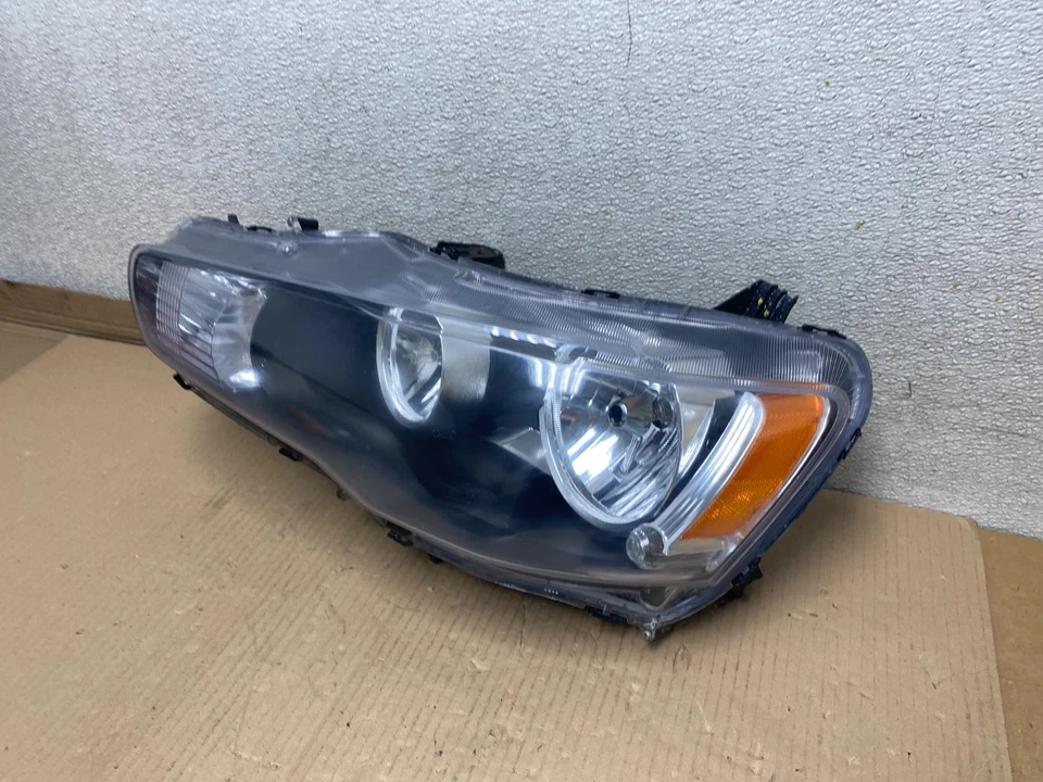 2010-2013 Mitsubishi Lancer Left Driver LH Side Headlight Halogen U2604 DW - Image 2 of 4