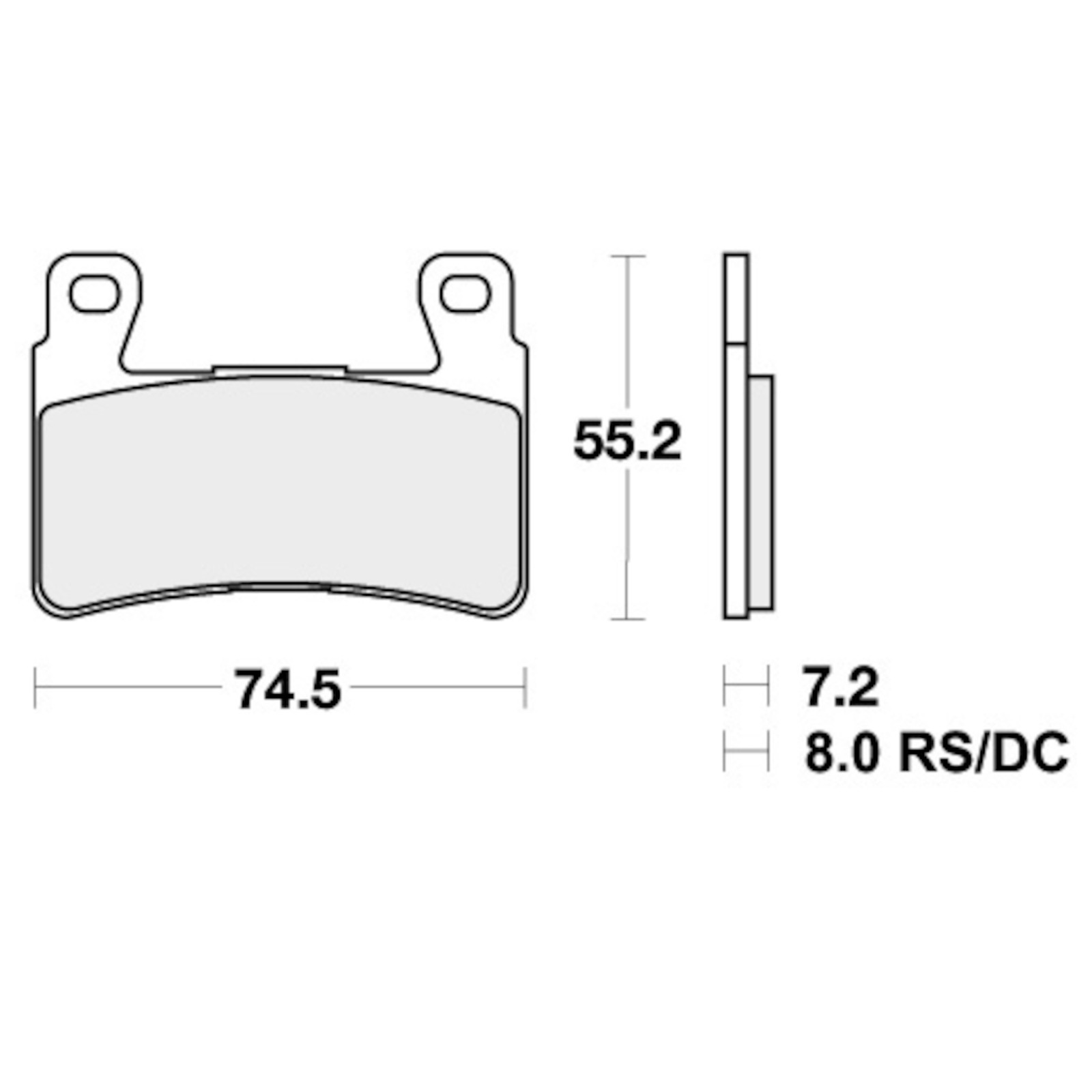 SBS 734HF BRAKE PADS ORGANIC