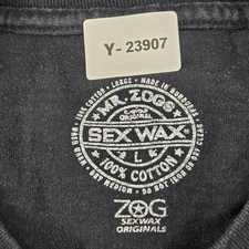 Mr. Zog's Sex Wax Men Shirt L Black Logo Short Sleeve