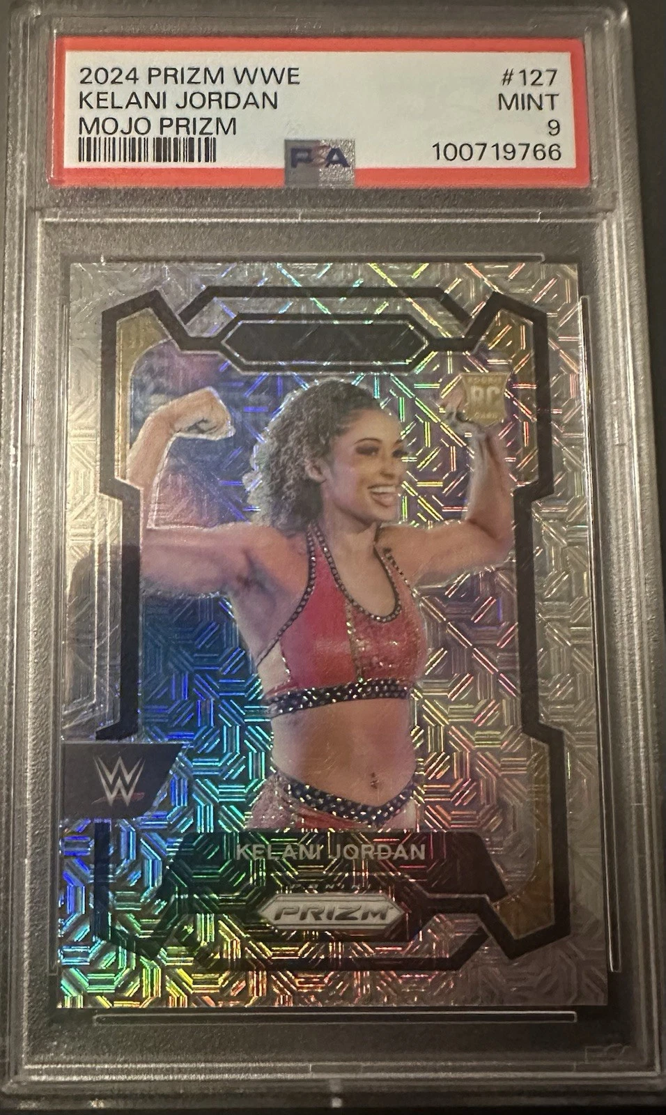 2024 Prizm WWE Kelani Jordan #127 Rookie RC MOJO Prizm /25
