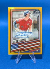 🔥Jacob Seamon Auto /10 Gold Prizm 2026 Panini Stars & Stripes USA Baseball #199