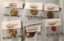 5 Coin Lot  Dollars 1977D Ike 1979P SBA 2001D Saca 2015P JFK 2018P Washington 