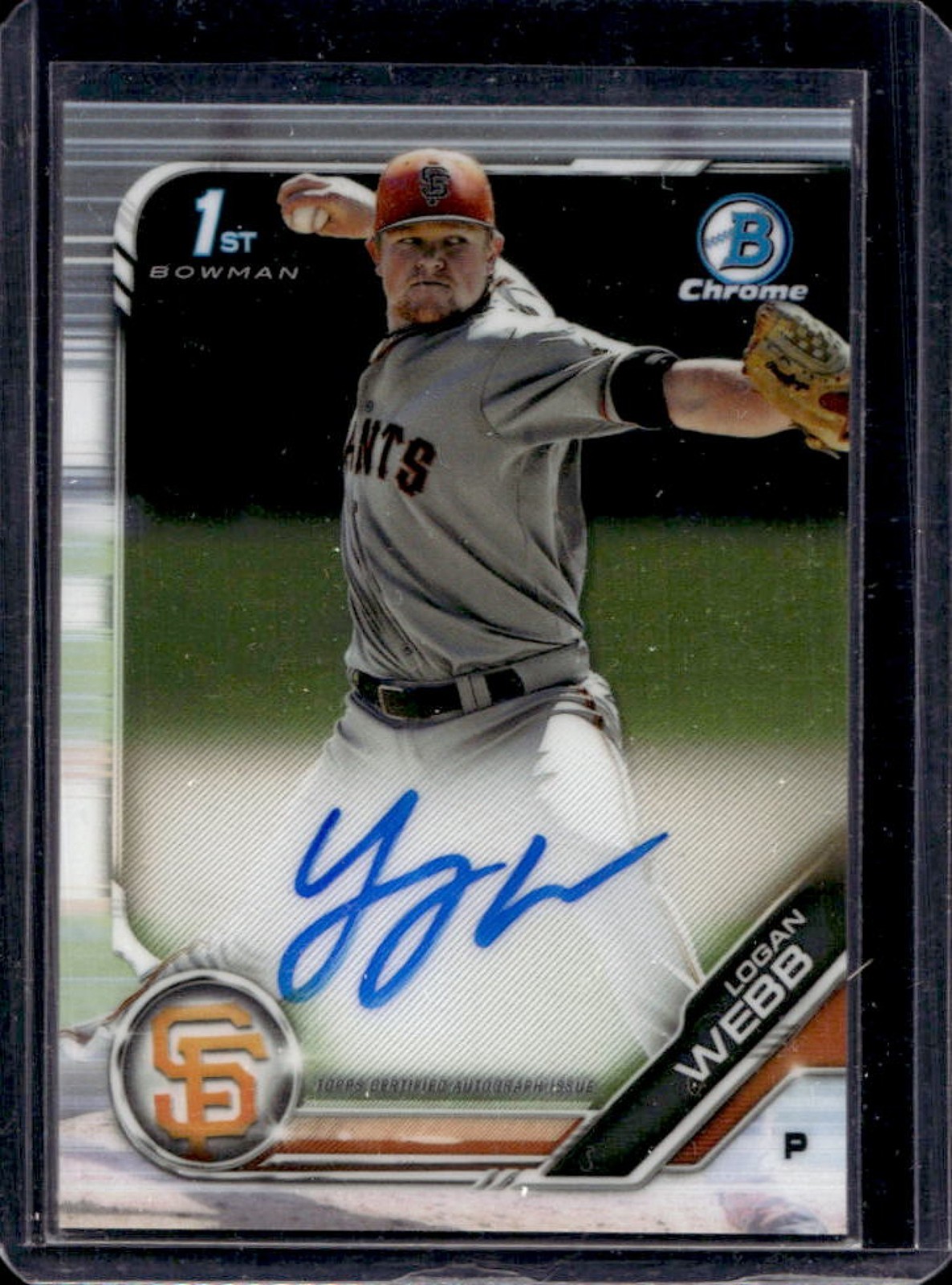 2019 Bowman Logan Webb Chrome Auto 1st Prospect #CPA-LW