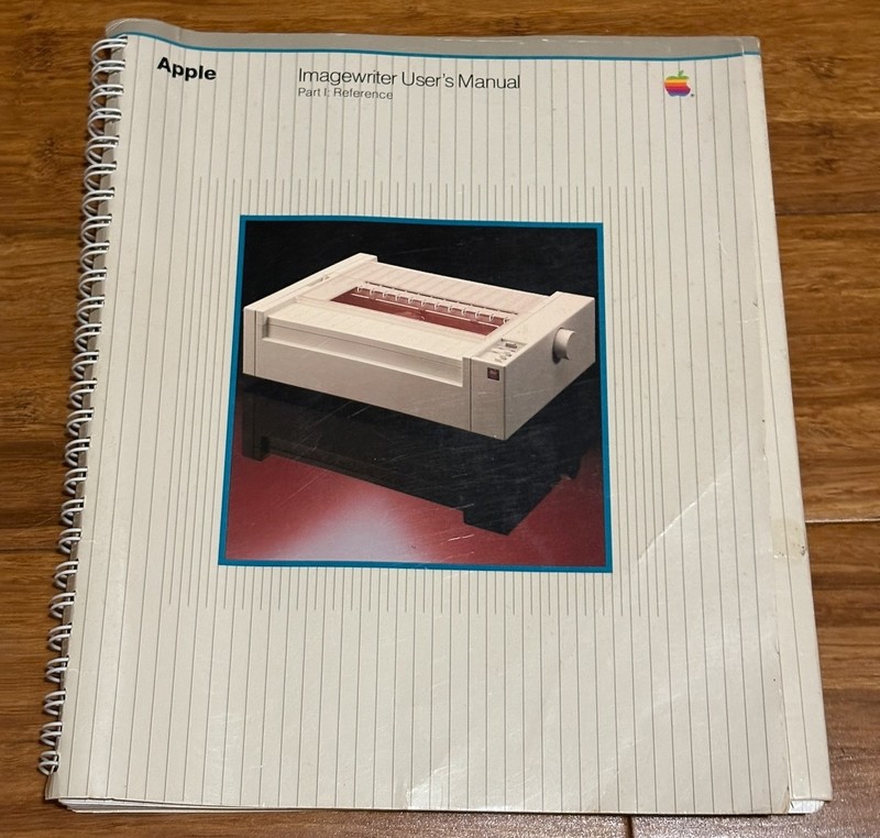 Vintage 1983 Apple Macintosh ImageWriter Printer User’s Manual